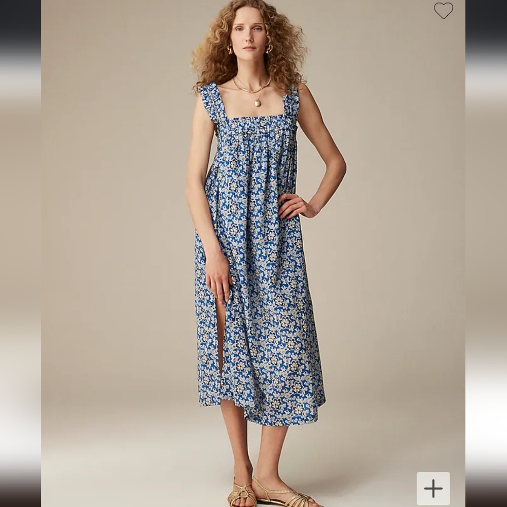 J Crew square neck dress NWT